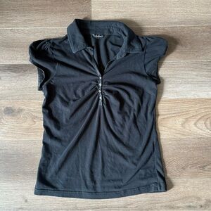 Black Collared Blouse